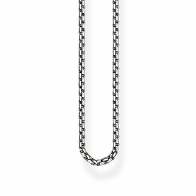 Thomas Sabo Glam And Soul Sterling Silver Blackened Venezia Chain 42cm
