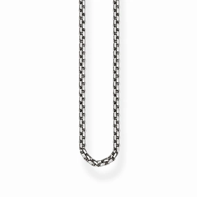 Thomas Sabo Glam And Soul Sterling Silver Blackened Venezia Chain 50cm