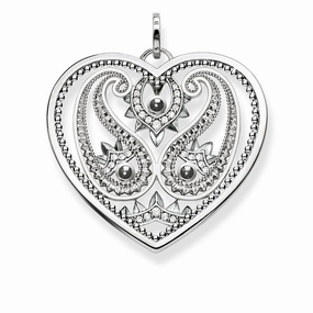 Thomas Sabo Glam And Soul Sterling Silver Paisley Heart Pendant D