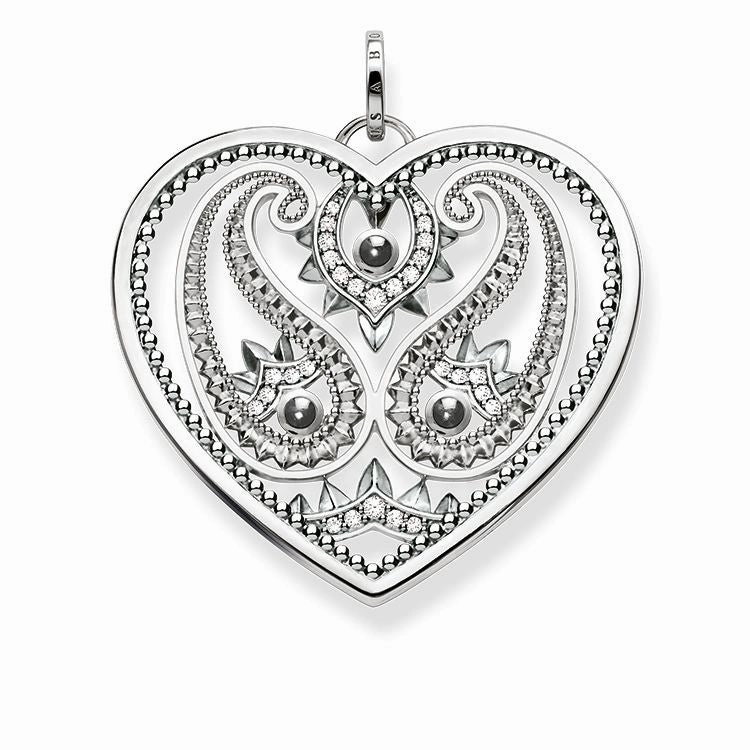 Thomas Sabo Glam And Soul Sterling Silver Paisley Heart Pendant D