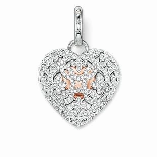Thomas Sabo Glam And Soul Sterling Silver Rose Gold Zirconia Heart Pendant