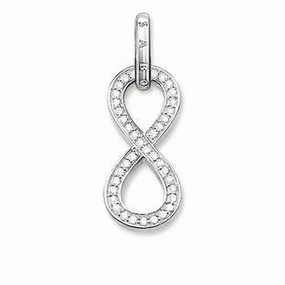 Thomas Sabo Glam And Soul Sterling Silver White Zirconia Infinity Pendant D