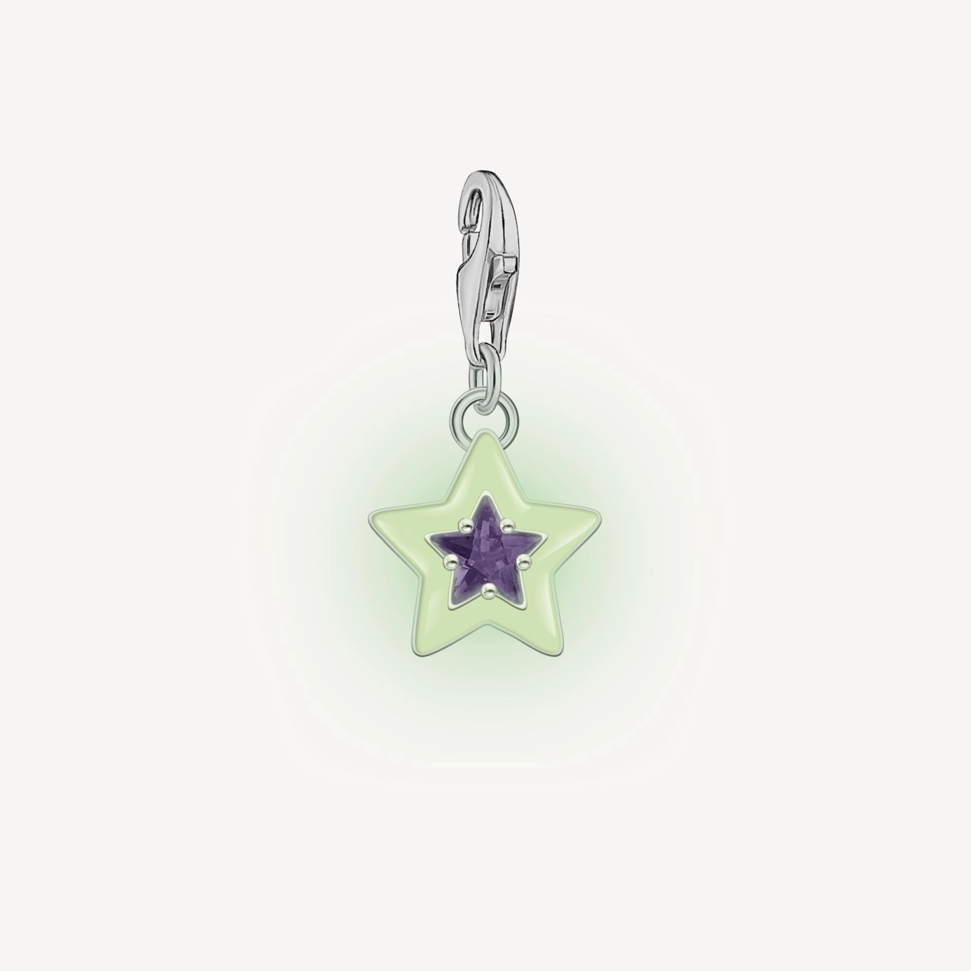 Thomas Sabo Glow In The Dark Purple Star Charm