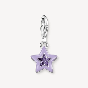 Thomas Sabo Glow In The Dark Purple Star Charm