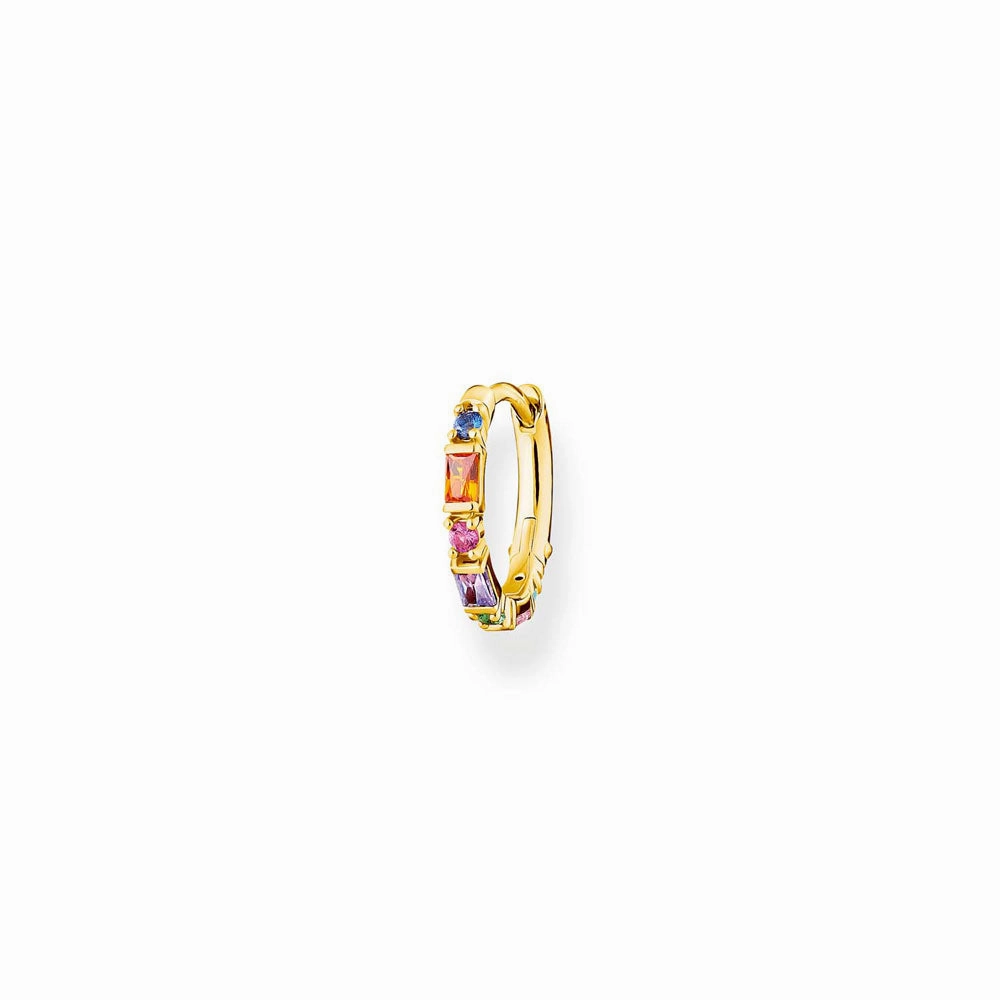 Thomas Sabo Gold Plated Sterling Silver Dancing Colour Hoop Earring * 1 Earring Only*