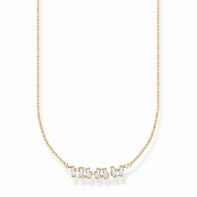 Thomas Sabo Gold Plated Sterling Silver Dancing Cubic Zirconia 38-42 cm Chain