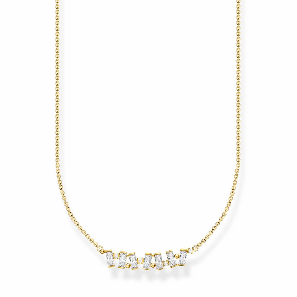 Thomas Sabo Gold Plated Sterling Silver Dancing Cubic Zirconia 38-42 cm Chain
