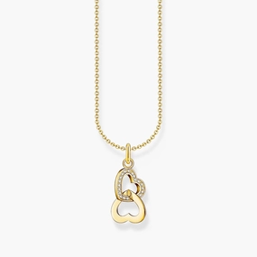 Thomas Sabo Gold Plated Sterling Silver Intertwined Hearts Necklace