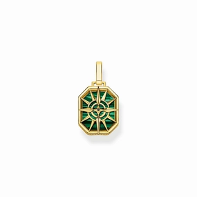 Thomas Sabo Gold Plated Sterling Silver Small Compass Star Pendant