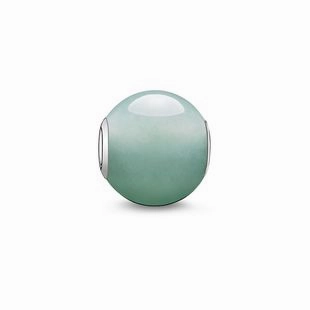 Thomas Sabo Karma Bead Sterling Silver Aventurine Charm