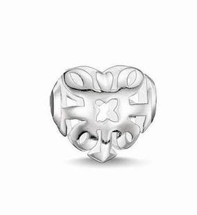Thomas Sabo Karma Beads Sterling Silver Arabesque Heart Charm D