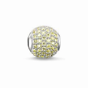 Thomas Sabo Karma Beads Sterling Silver Light Green Lucky Luz Charm D