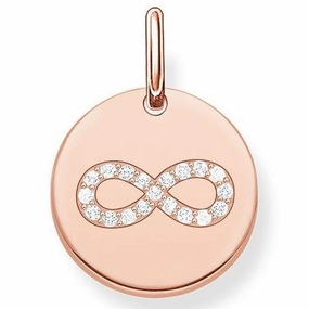 Thomas Sabo Love Bridge Sterling Silver Rose Gold Zirconia Pendant D