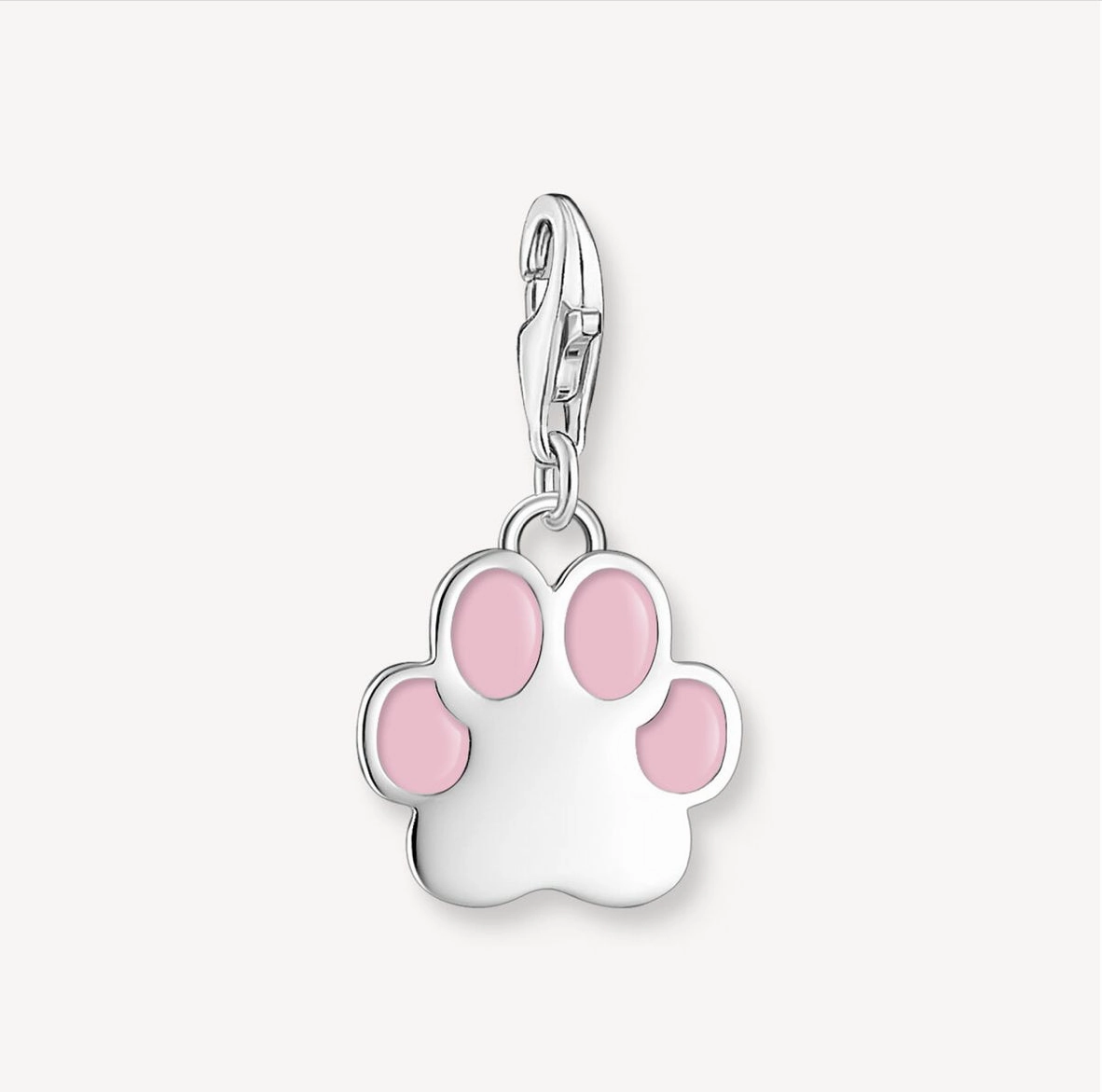 Thomas Sabo Pink Paw Print Charm