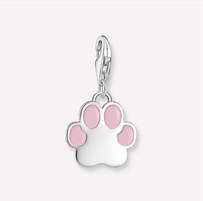 Thomas Sabo Pink Paw Print Charm