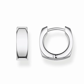 Thomas Sabo Rebel at Heart Sterling Silver Minimalist Hoop Earrings