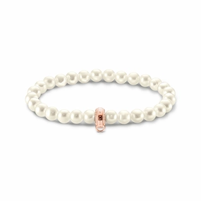 Thomas Sabo Rose Gold Sterling Silver Pearl Bracelet D