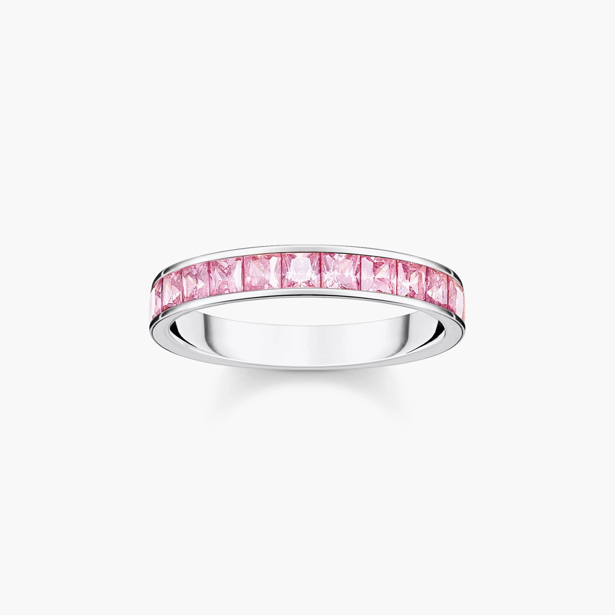 Thomas Sabo Sterling Silver Pave Pink Stones Ring
