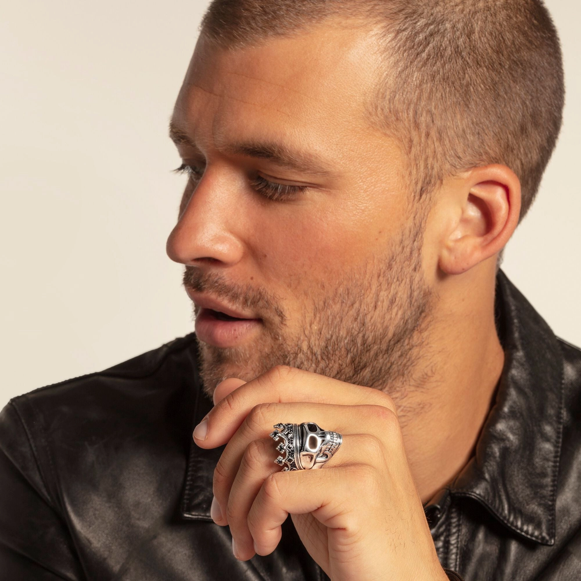 Thomas Sabo Sterling Silver Skull Crown Ring