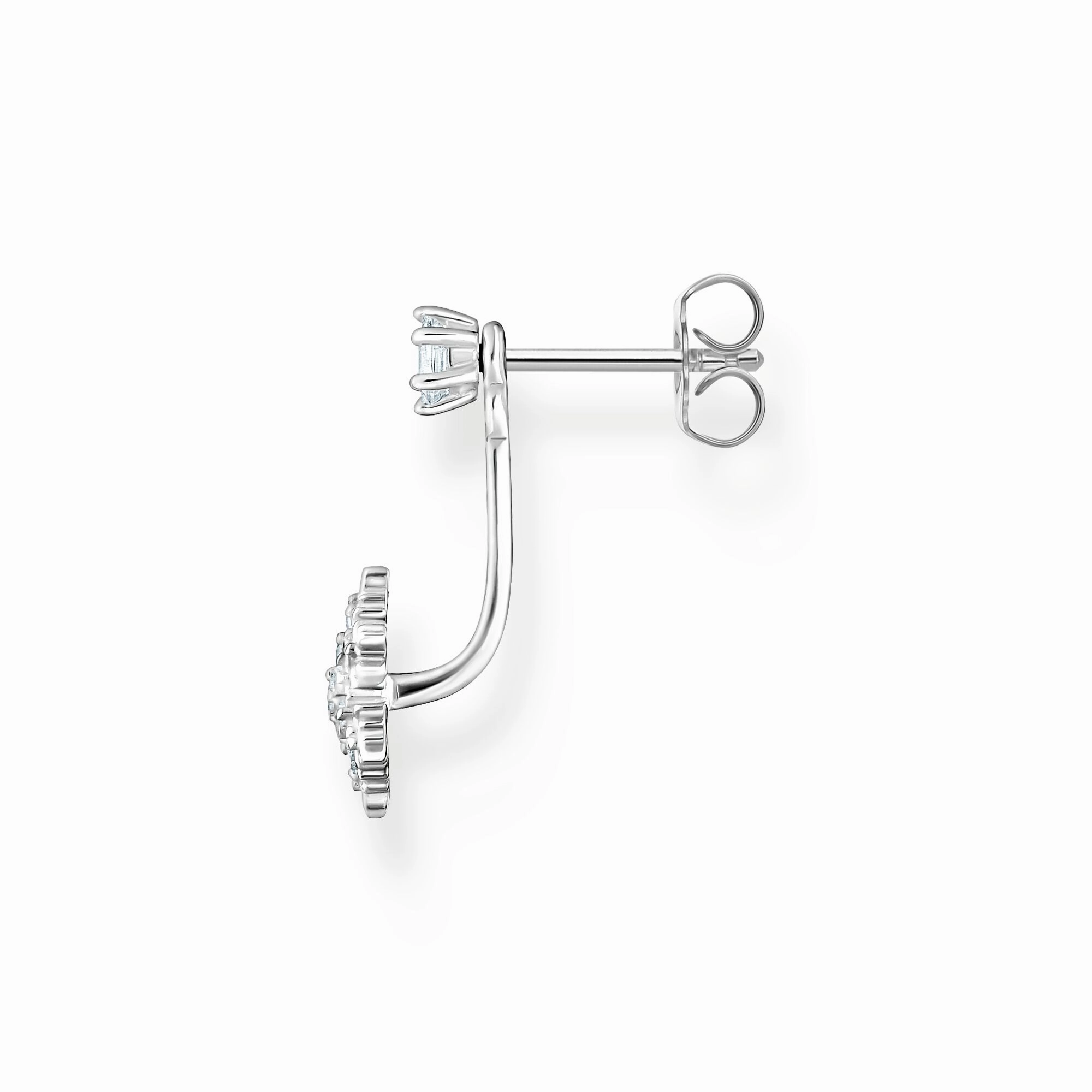 Thomas Sabo Sterling Silver Snowflake Single Stud Earring