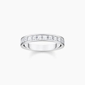Thomas Sabo Sterling Silver White Stones Pave Ring