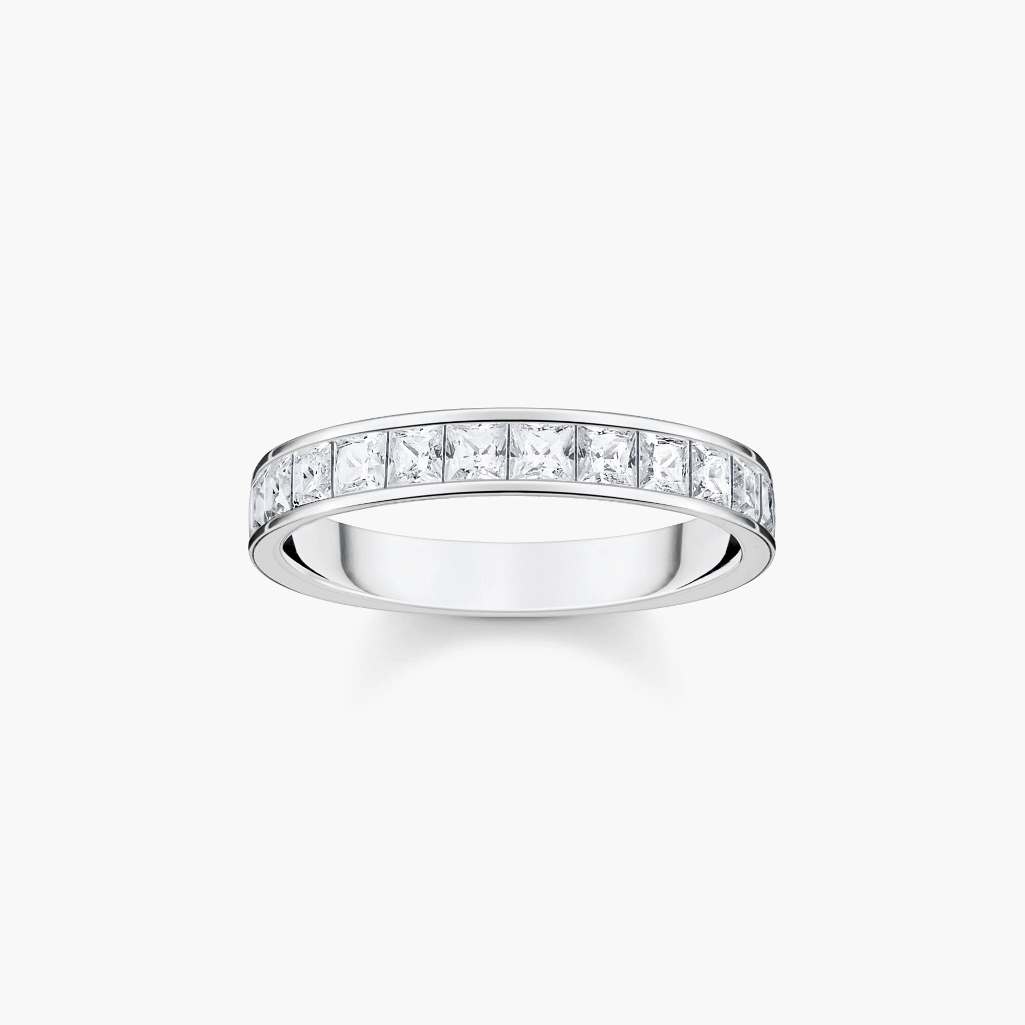 Thomas Sabo Sterling Silver White Stones Pave Ring