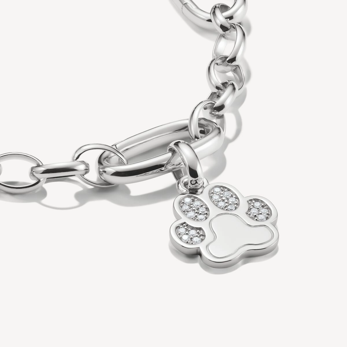Thomas Sabo Sterling Silver White Zirconia Connect Charm
