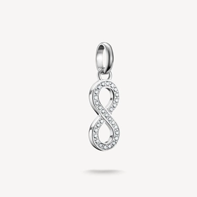 Thomas Sabo Sterling Silver White Zirconia Infinity Connect Charm