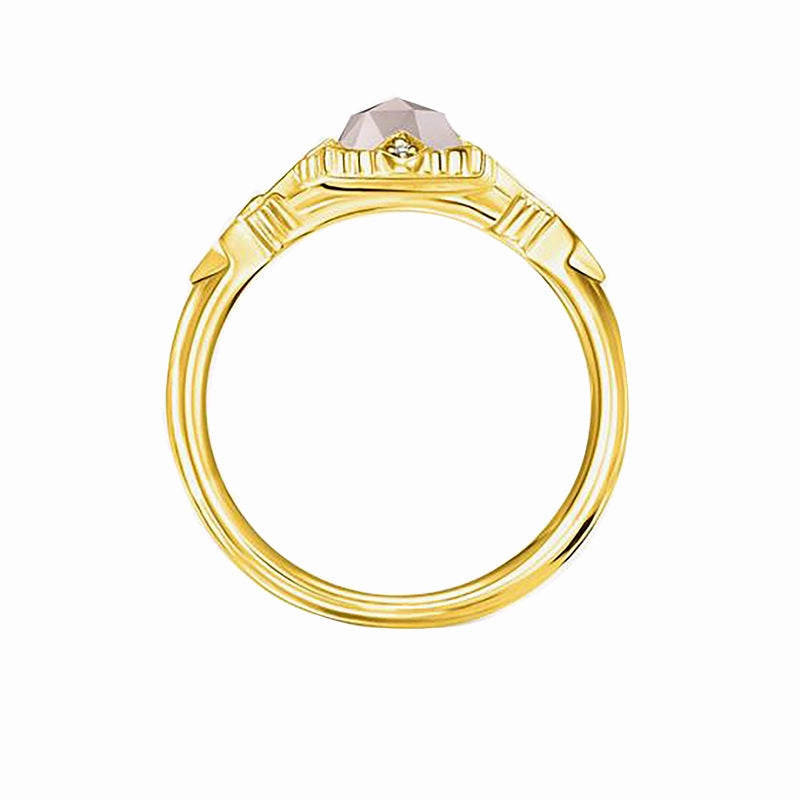 Thomas Sabo Vintage Yellow Gold Agate Diamond Ring D