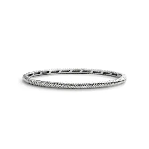 Ti Sento Bangle Rope Twist Silver