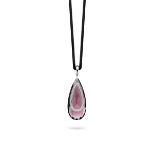 Ti Sento Pendant Silver And Blue Cubic Zirconia Pear Drop