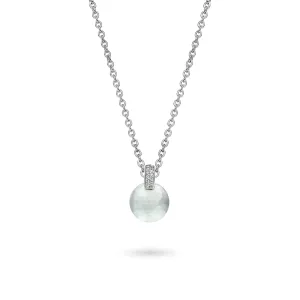 Ti Sento Pendant Silver And White Cubic Zirconia Round