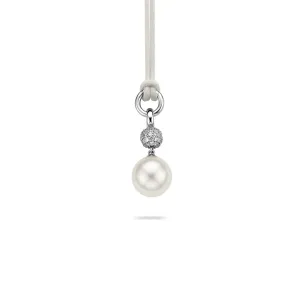 Ti Sento Pendant Silver With White Cubic Zirconia And Pearl Drop