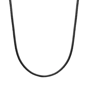 Ti Sento Sterling Silver Black Leather Necklace 90cm D
