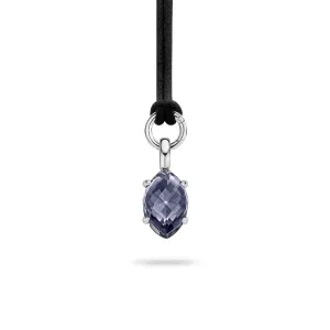 Ti Sento Sterling Silver Blue Cubic Zirconia Marquise Pendant D
