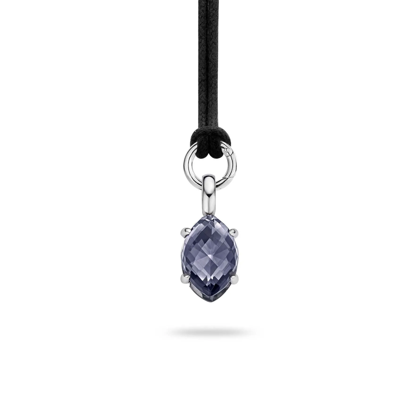 Ti Sento Sterling Silver Blue Cubic Zirconia Marquise Pendant D