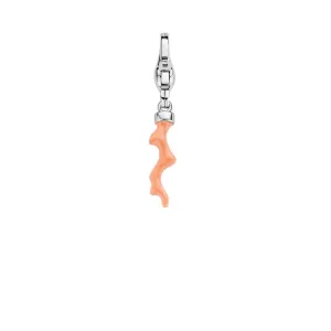 Ti Sento Sterling Silver Enamel Coral Branch Charm D