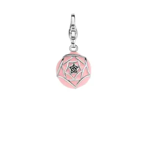 Ti Sento Sterling Silver Pink Enamel Beauty Bloom Charm D