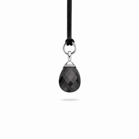 Ti Sento Pendant Silver And Black Cubic Zirconia Pear