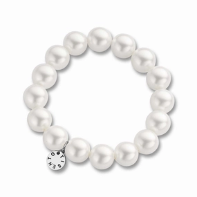 Ti Sento Sterling Silver Large White Shell Pearl Bracelet D