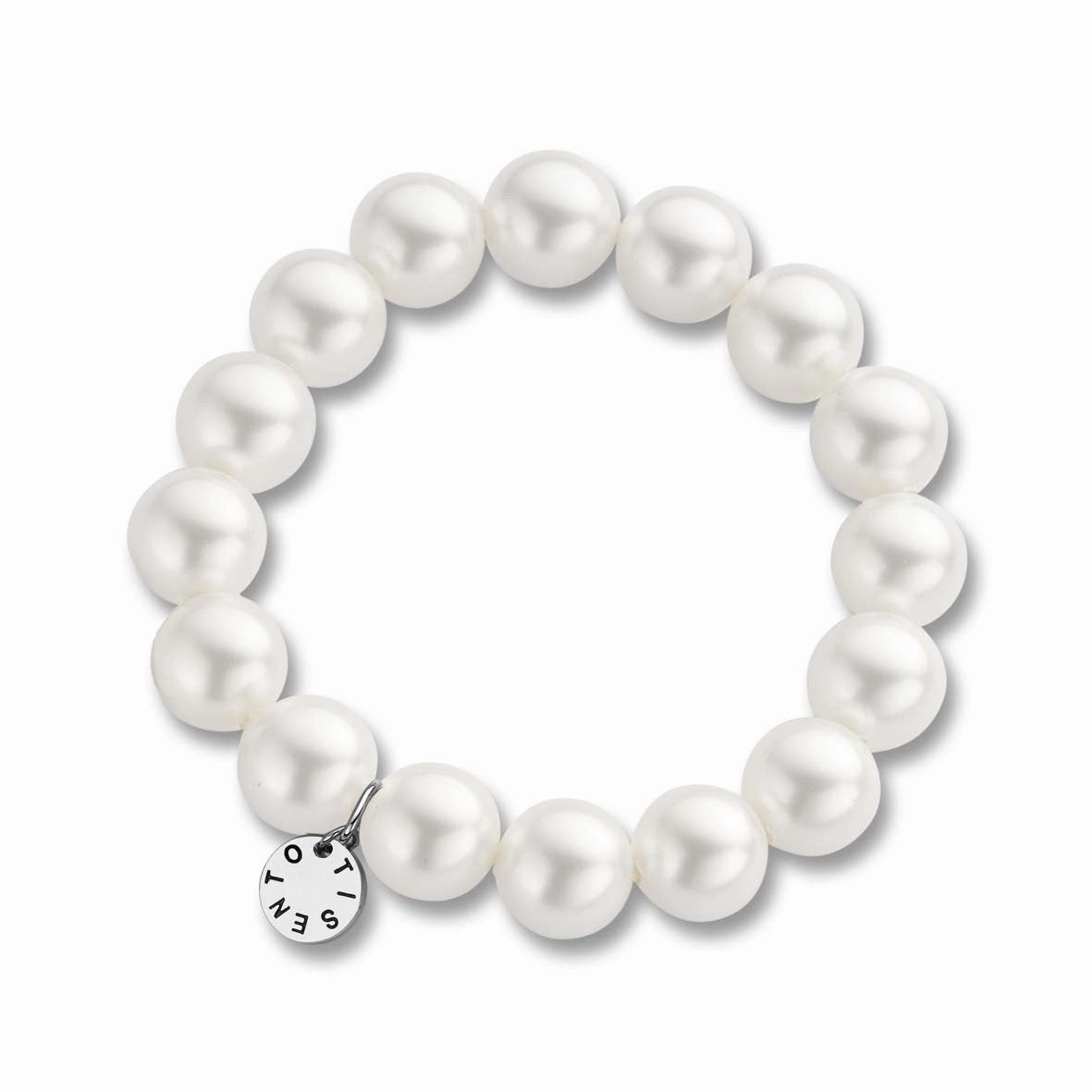 Ti Sento Sterling Silver Large White Shell Pearl Bracelet D