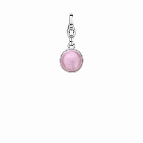 Ti Sento Sterling Silver Pink Catseye Charm D
