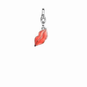 Ti Sento Sterling Silver Red Enamel Cherry Lips Charm D