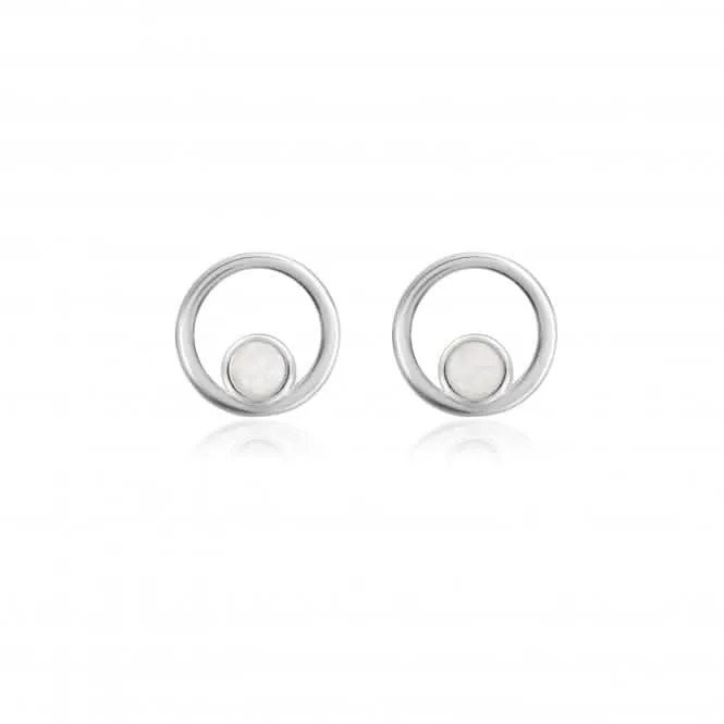 Treasure The Little Things Birthstone April Rock Crystal Silver Earrings 3837