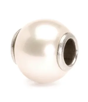 Trollbeads Bead White Pearl Silver