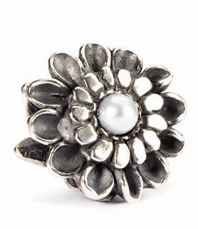 Trollbeads Bead Chrysanthemum of November Silver