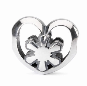 Trollbeads Bead Crystal Heart Silver