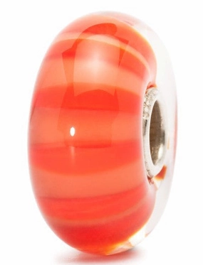 Trollbeads Bead Peach Stripe Silver