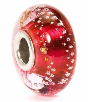 Trollbeads Bead Pink Silver Trace Silver