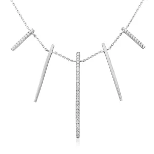 Waterford Jewellery Sterling Silver Cubic Zirconia Cleo Necklace